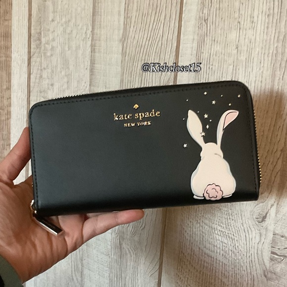 FINAL PRICE NWT Limited Edition Kate Spade BunBun Bunny Large Continental Wallet - Picture 8 of 17